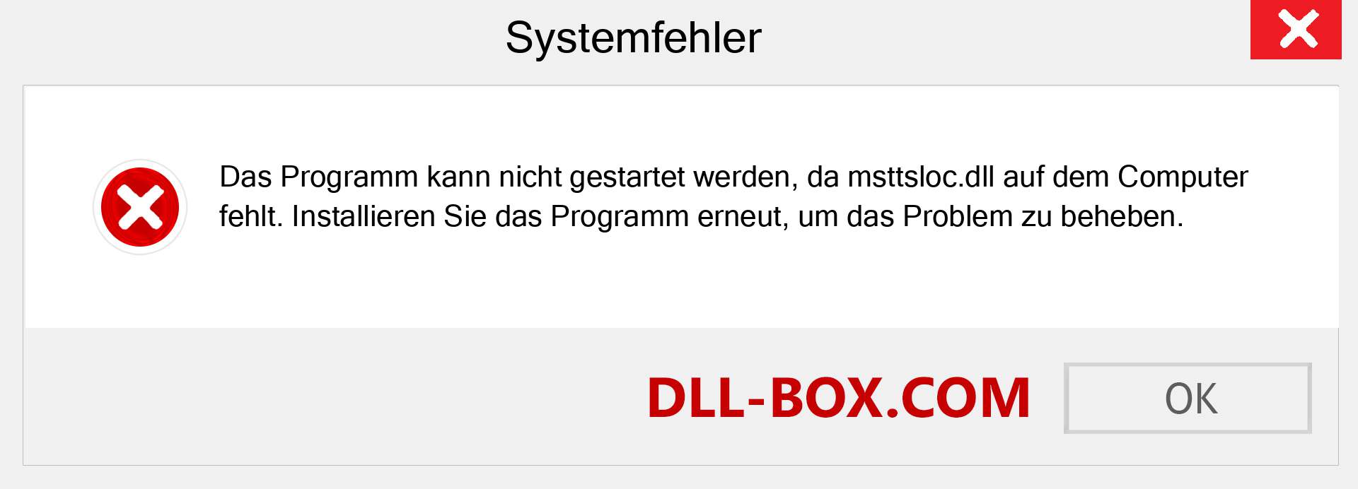 msttsloc.dll-Datei fehlt?. Download für Windows 7, 8, 10 - Fix msttsloc dll Missing Error unter Windows, Fotos, Bildern