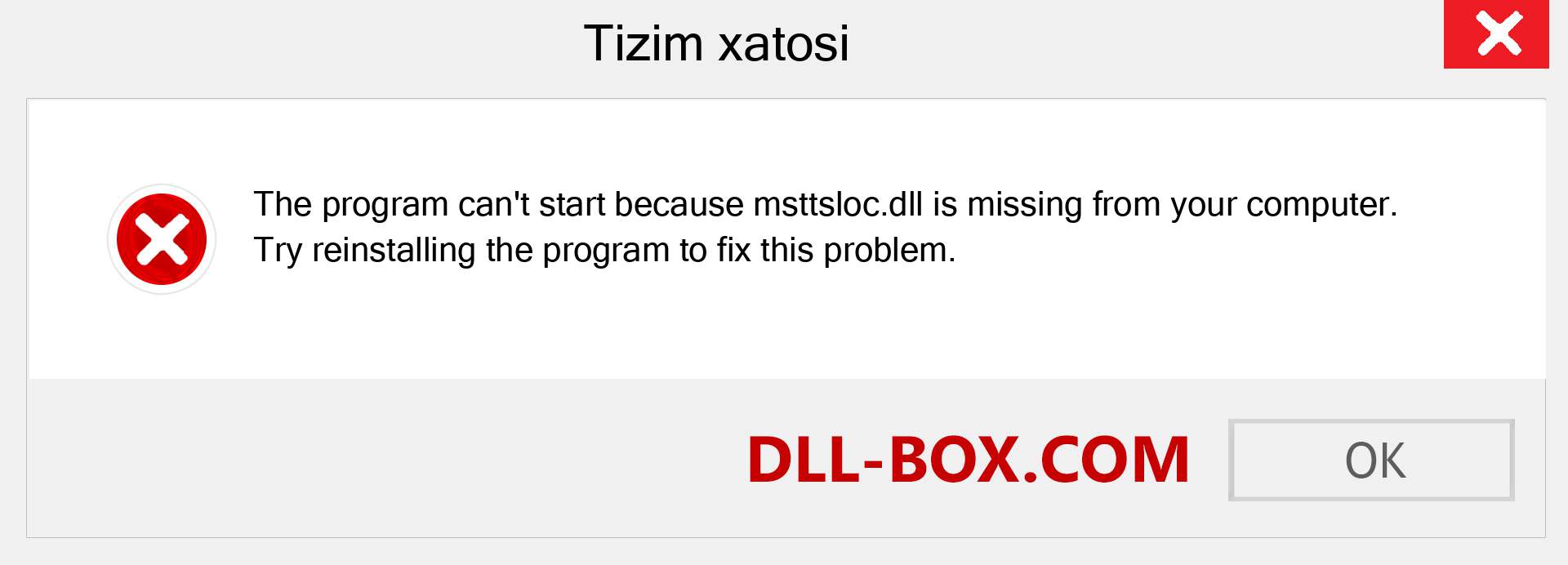 msttsloc.dll fayli yo'qolganmi?. Windows 7, 8, 10 uchun yuklab olish - Windowsda msttsloc dll etishmayotgan xatoni tuzating, rasmlar, rasmlar